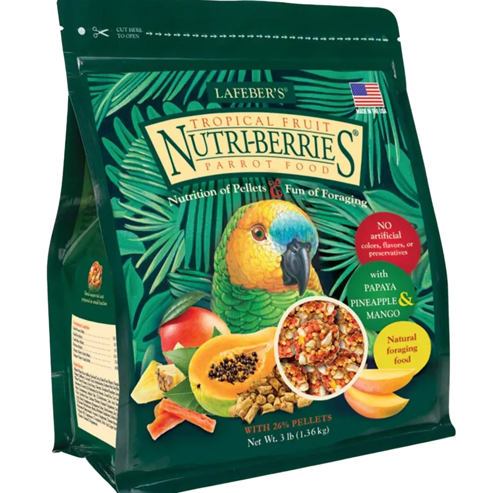 Lafeber Tropical Fruit Nutri-Berries Parrot Bird Food 3-lb