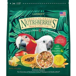Lafeber Tropical Fruit Nutri-Berries Macaw & Cockatoo Bird Food 3-lb