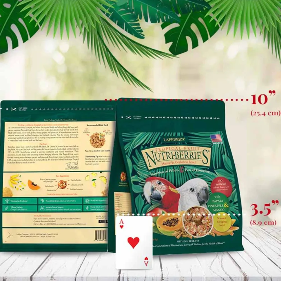 Lafeber Tropical Fruit Nutri-Berries Macaw & Cockatoo Bird Food 3-lb