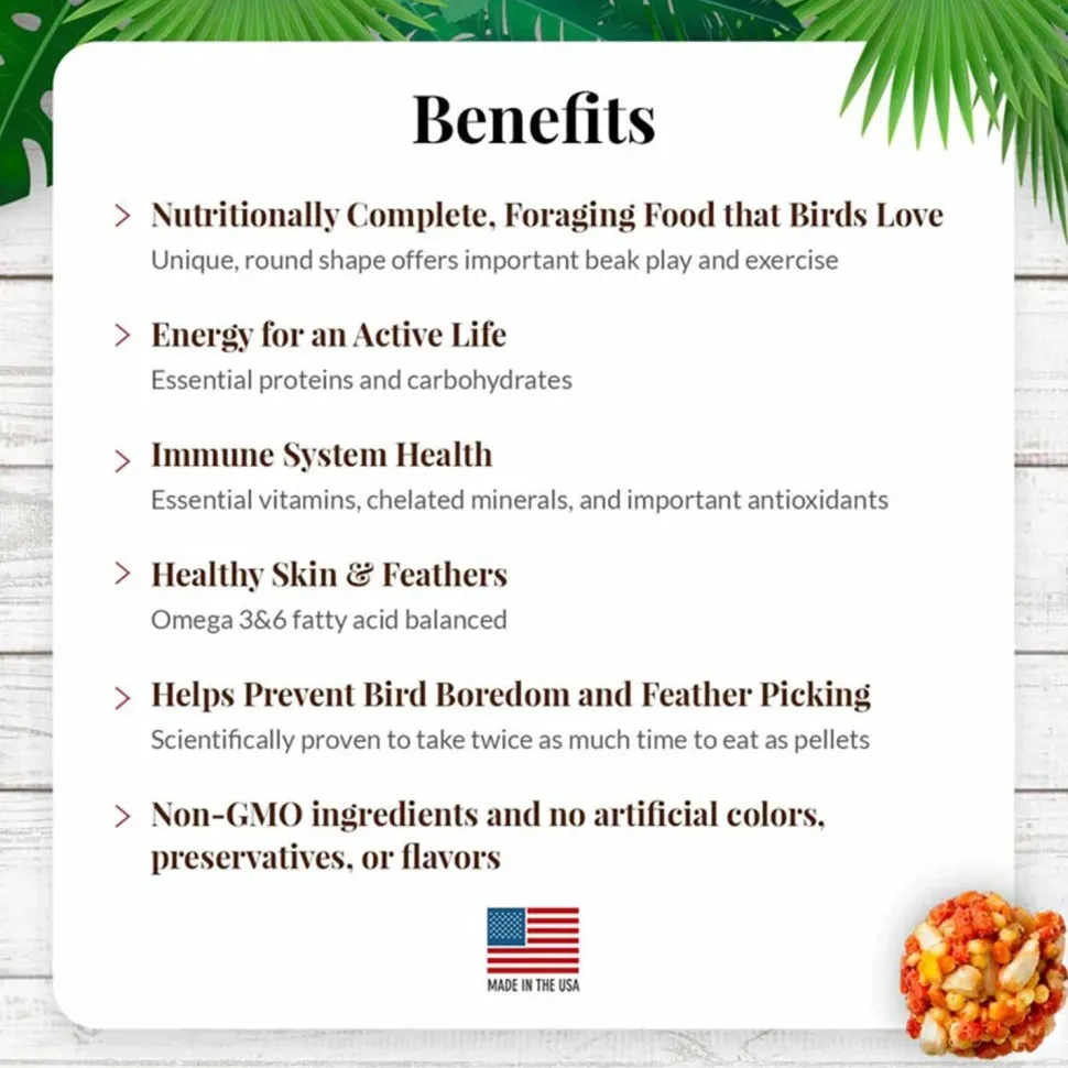 Lafeber Tropical Fruit Nutri-Berries Macaw & Cockatoo Bird Food 3-lb