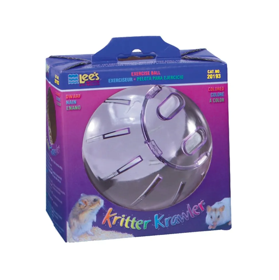 Lee's Aquarium & Pet Products Kritter Krawler Clear View-Thru Running Ball Dwarf