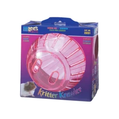 Lee's Aquarium & Pet Products Kritter Krawler Colored Exercise Ball for Small Animals Red Standard