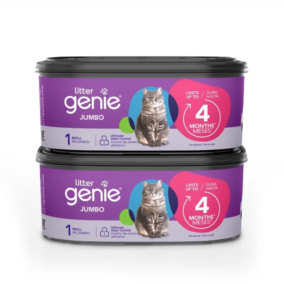 Litter Genie Jumbo Odor Control Cat Litter Disposal Refill 2 Count