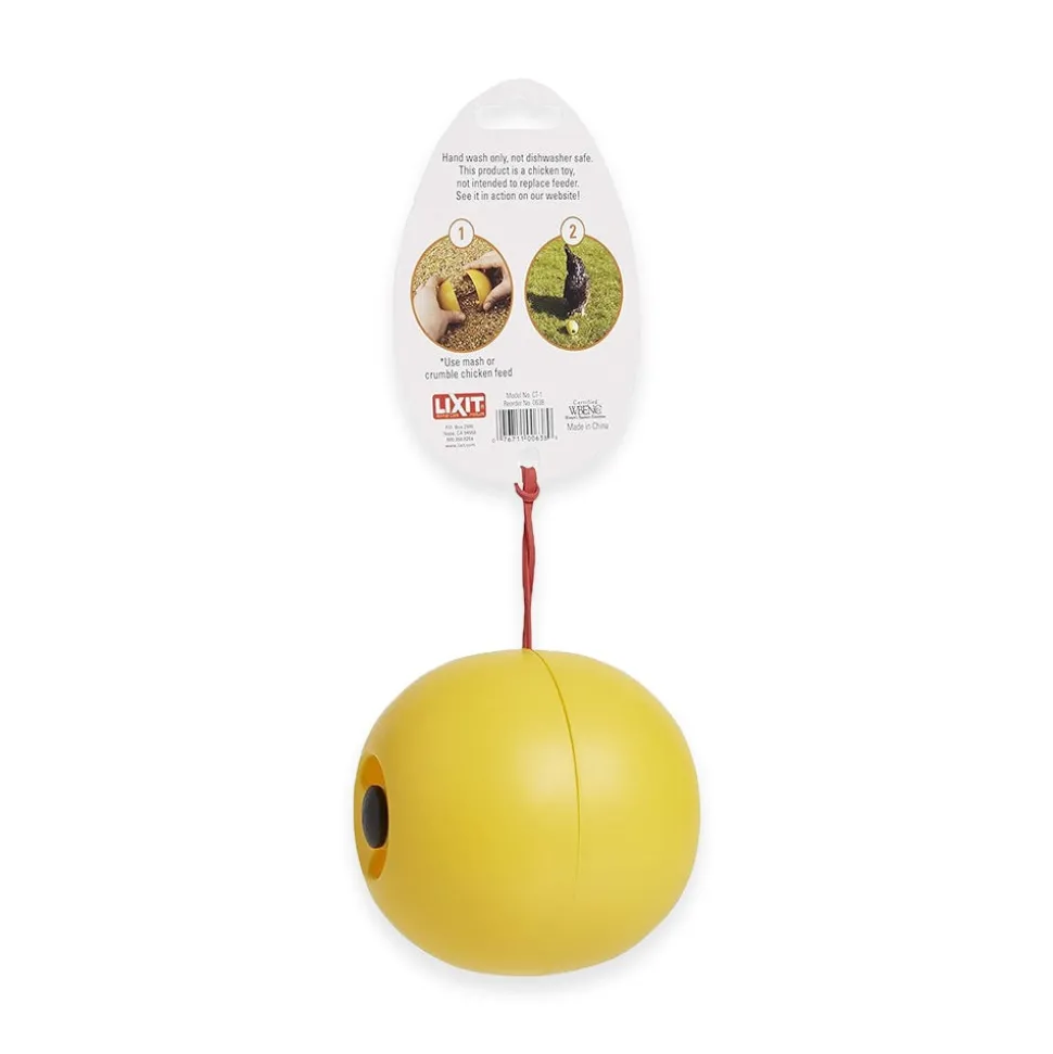 Lixit Chicken Toy Yellow One Size