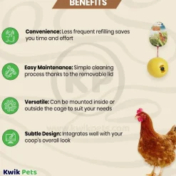 Lixit Chicken Toy Yellow One Size