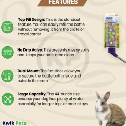 Lixit Clear Water Bottle for Small Animals 4-oz