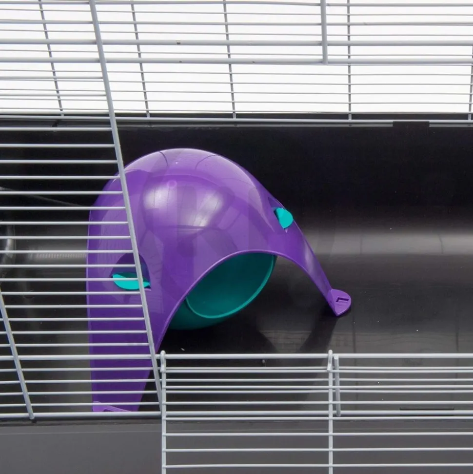 Lixit Critter Space Pod Small Animal House Purple & Blue Large