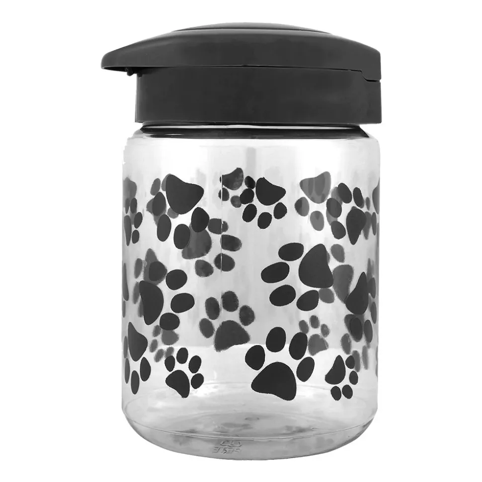Lixit Dog Treat Jar Container Grey Clear Medium