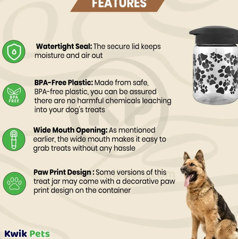 Lixit Dog Treat Jar Container Grey Clear Medium