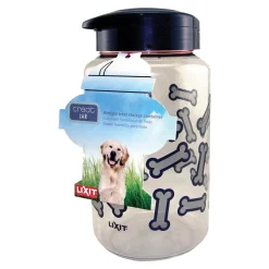 Lixit Dog Treat Jar Container Grey Clear Large