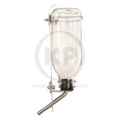 Lixit Glass Bottle with Holder Clear Silver