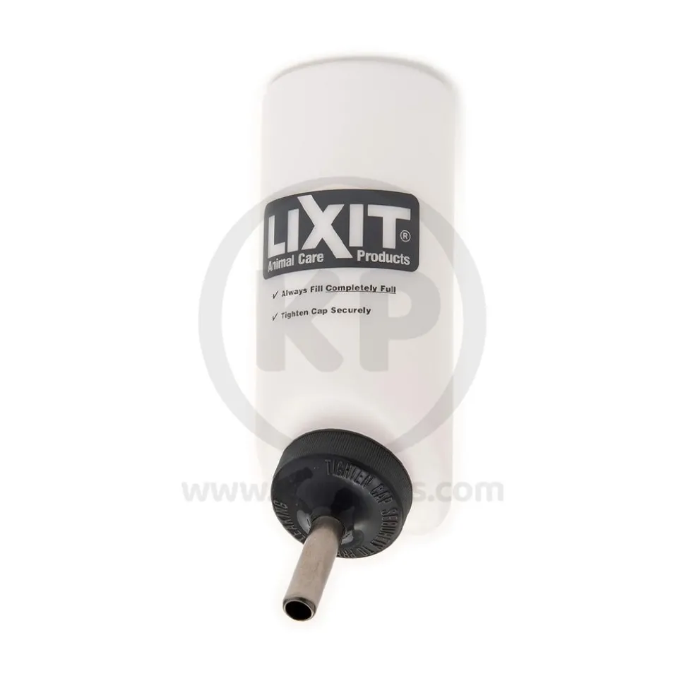 Lixit Opaque Wide Mouth Water Bottle for Small Animals White Purple 32-oz