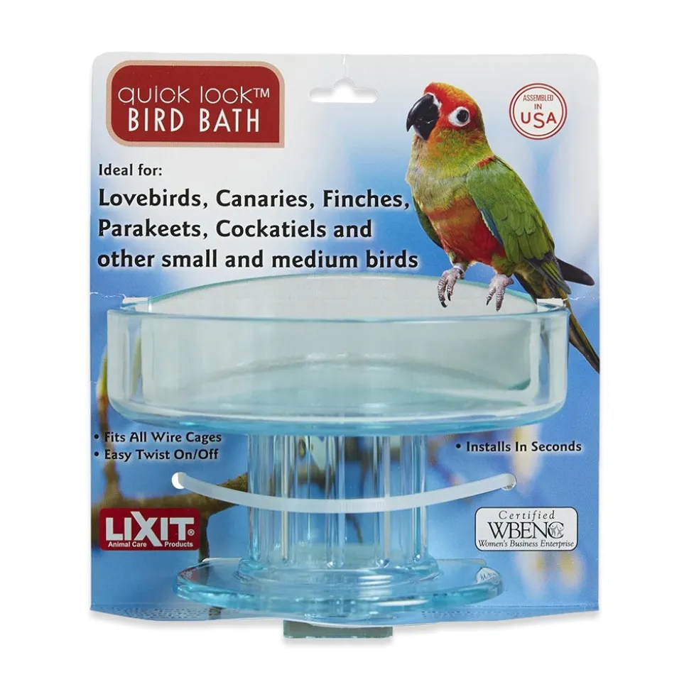 Lixit Quick Lock Bird Bath Green One Size
