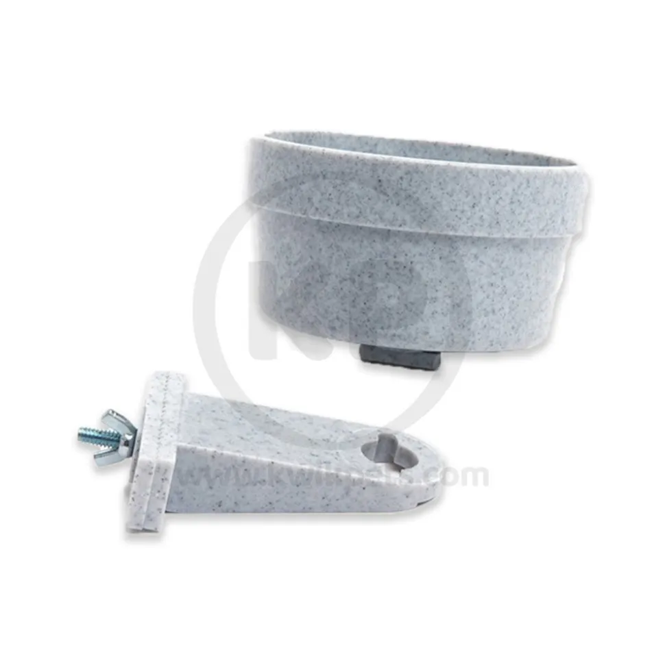 Lixit Quick Lock Crock Hanging Feeder for Small Animals Granite 10-oz