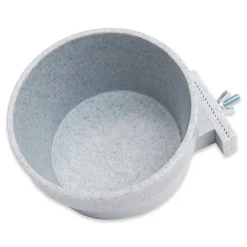Lixit Quick Lock Crock Hanging Feeder for Small Animals Granite 10-oz