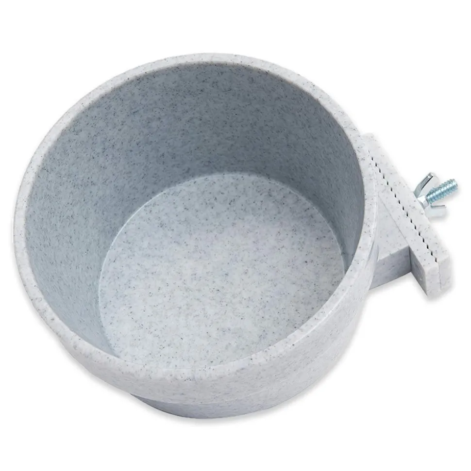 Lixit Quick Lock Crock Hanging Feeder for Small Animals Granite 10-oz