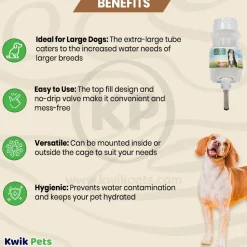 Lixit Top Fill Dog Water Bottle White 44-oz