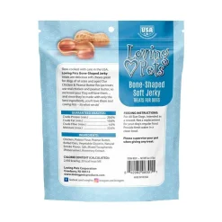 Loving Pets Bone-Shaped Soft Jerky Dog Treat Chicken & Peanut Butter 6-oz