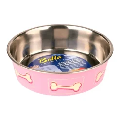 Loving Pets Coastal Dog Bowl Pink Medium