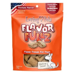Loving Pets Flavorfullz Filled Dog Treats Chicken 6-oz