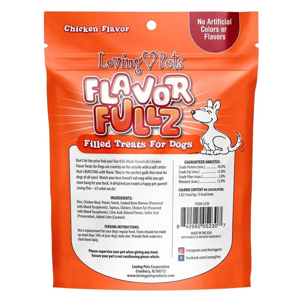 Loving Pets Flavorfullz Filled Dog Treats Chicken 6-oz