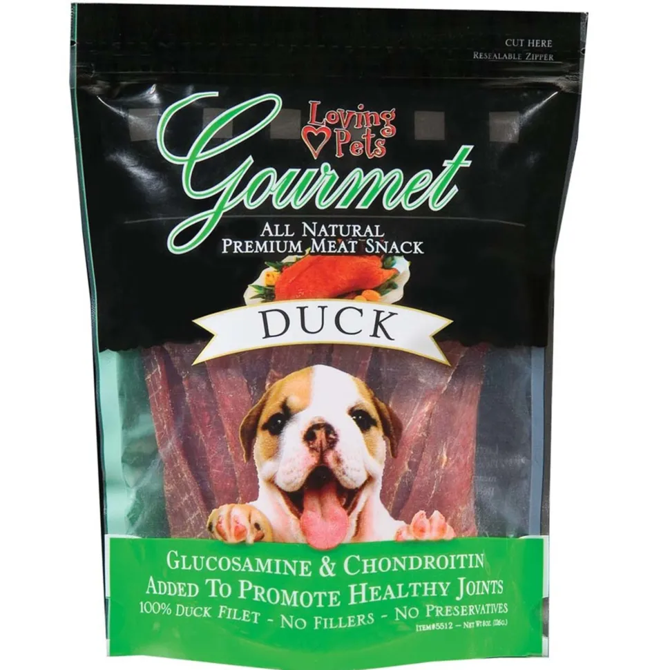 Loving Pets Gourmet Duck Filet Strips Dog Treats 12-oz