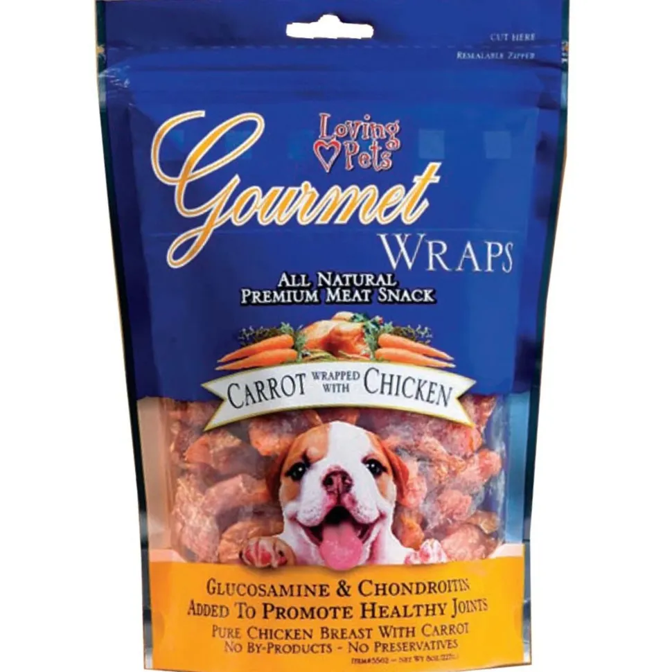 Loving Pets Gourmet Wraps Dog Treat Carrot & Chicken 6 oz