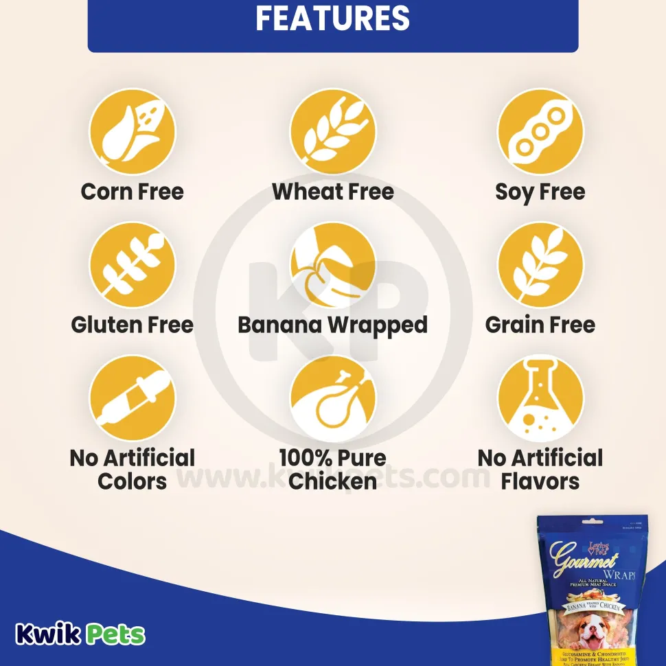 Loving Pets Gourmet Wraps Dog Treat Banana & Chicken 6-oz