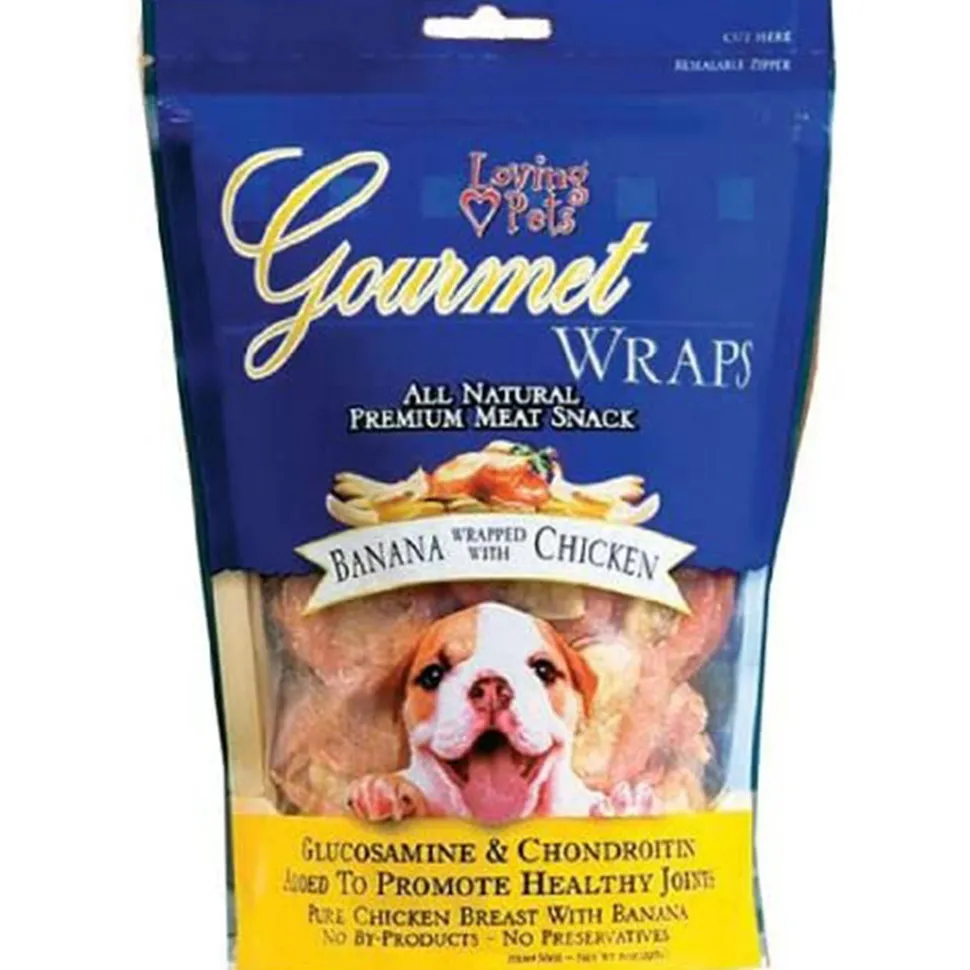 Loving Pets Gourmet Wraps Dog Treat Banana & Chicken 6-oz
