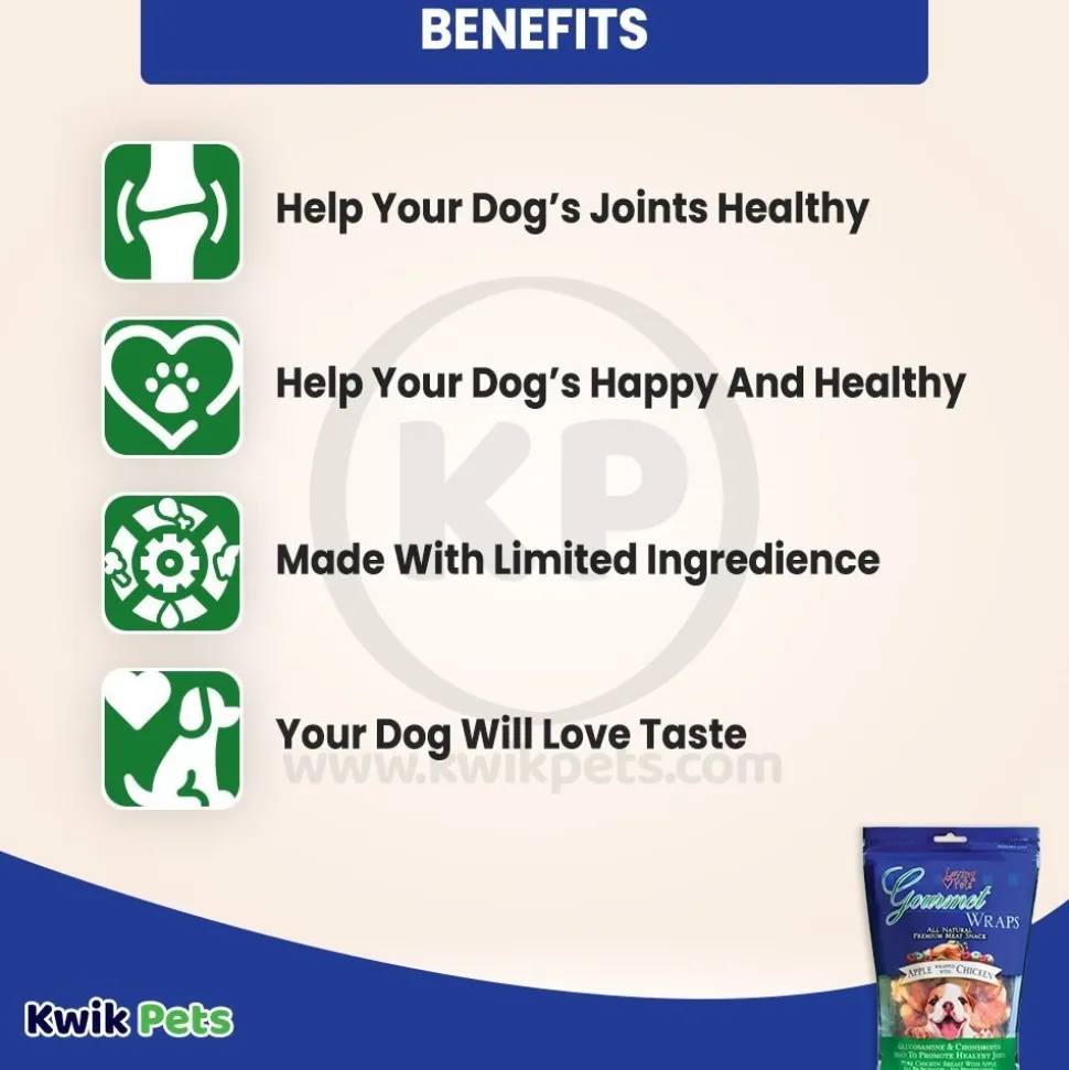 Loving Pets Gourmet Wraps Dog Treat Apple & Chicken 6-oz