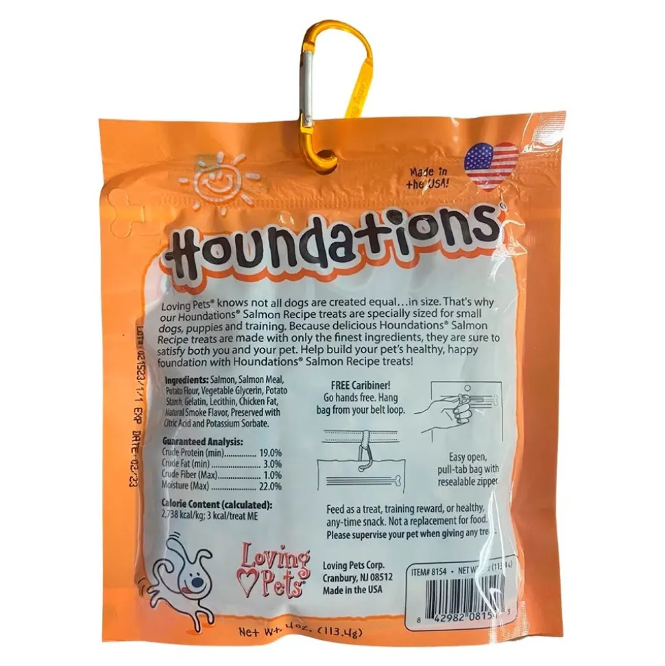 Loving Pets Houndations Small Dog & Puppy Training Treats Salmon 4-oz