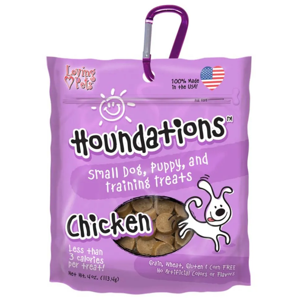 Loving Pets Houndations Small Dog & Puppy Training Treats Chicken 4-oz