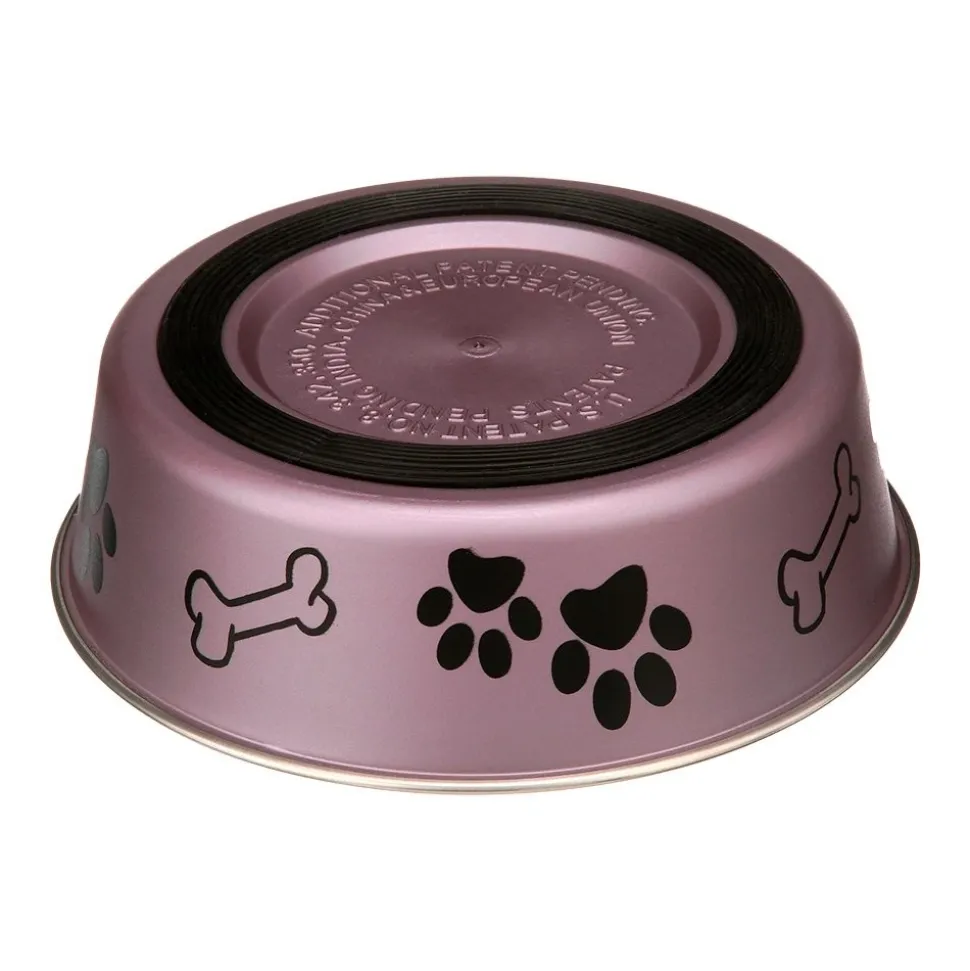 Loving Pets Metallic Dog Bowl Grape Small