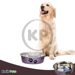 Loving Pets Metallic Dog Bowl Grape Small