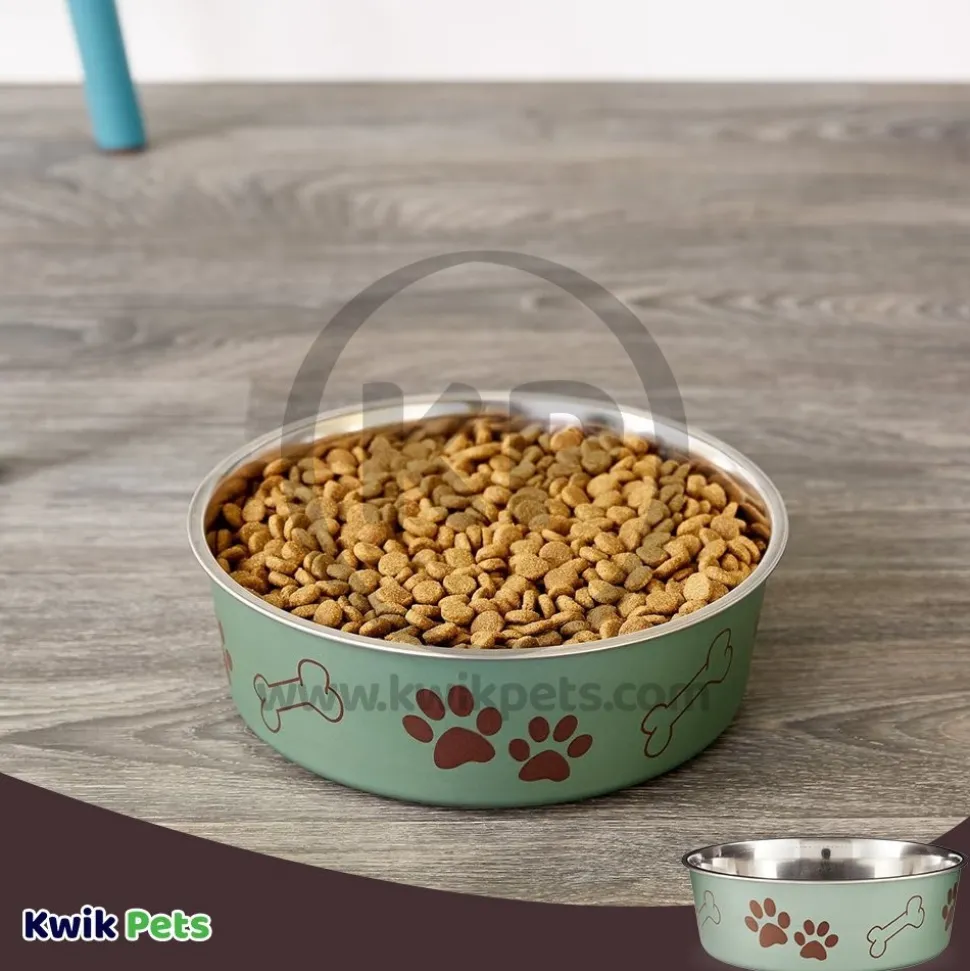 Loving Pets Metallic Dog Bowl Artichoke Medium