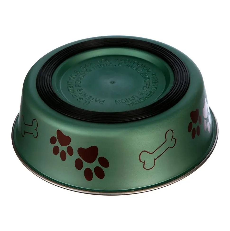 Loving Pets Metallic Dog Bowl Artichoke Medium