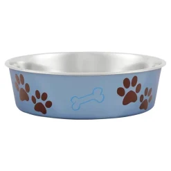 Loving Pets Metallic Dog Bowl Blueberry Medium
