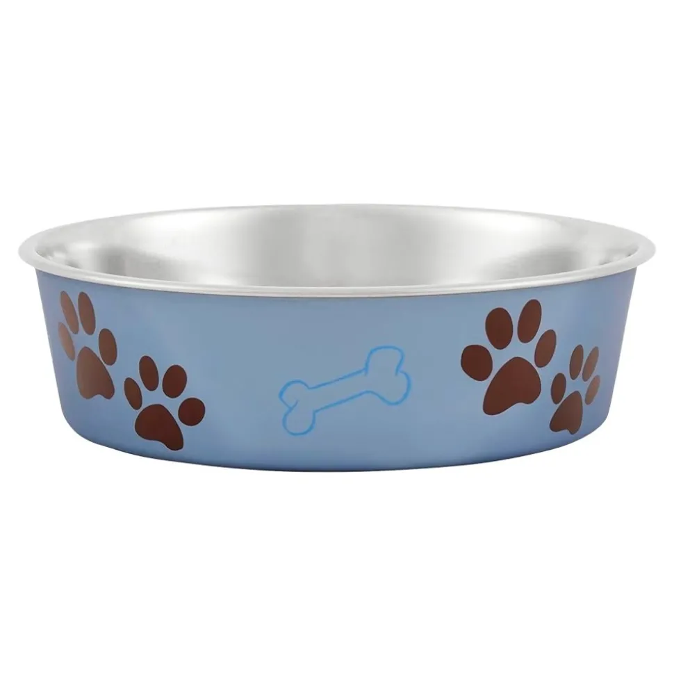 Loving Pets Metallic Dog Bowl Blueberry Medium