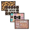 Loving Pets Multicolor Fashion Mat Woof with Multi Paws