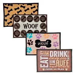 Loving Pets Multicolor Fashion Mat Woof with Multi Paws
