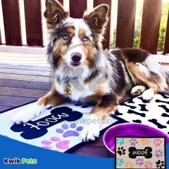 Loving Pets Multicolor Fashion Mat Woof with Multi Paws
