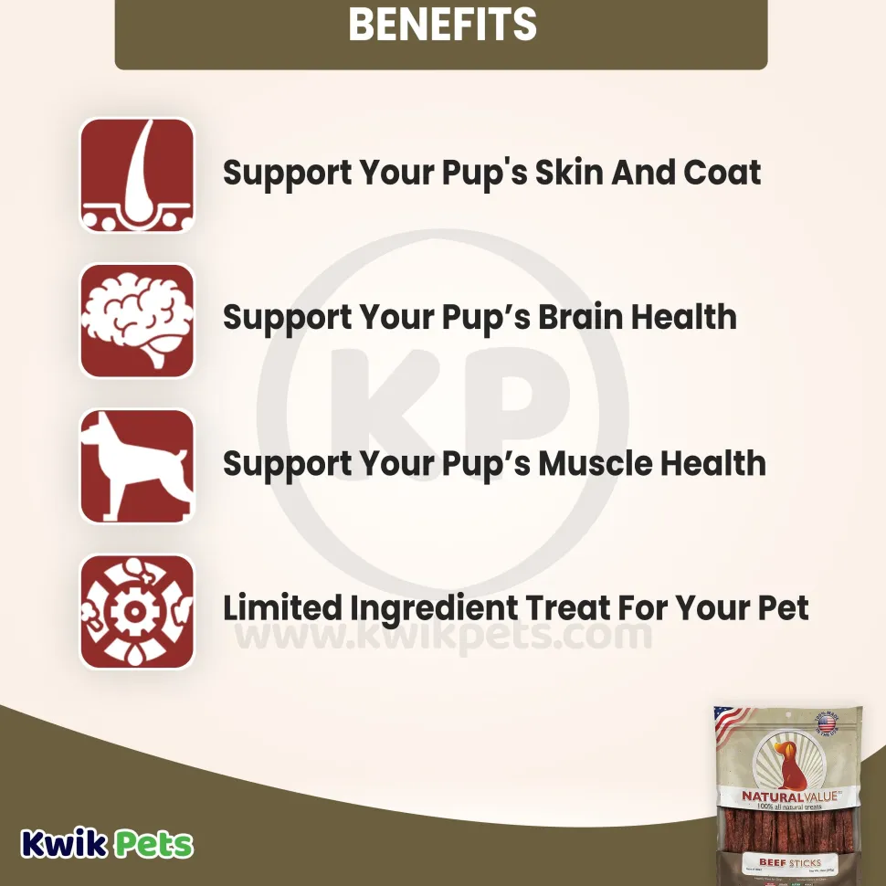 Loving Pets Natural Value Beef Sticks Dog Treat 14-oz