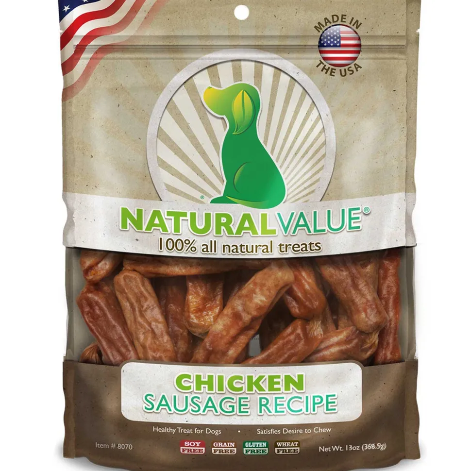 Loving Pets Natural Value Chicken Sausages Dog Treat 13-oz