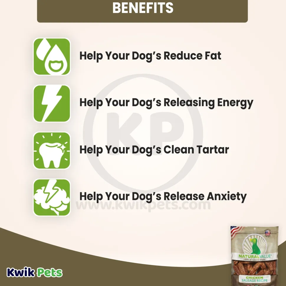 Loving Pets Natural Value Chicken Sausages Dog Treat 13-oz