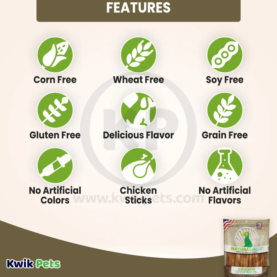 Loving Pets Natural Value Chicken Sticks Dog Treat 14-oz