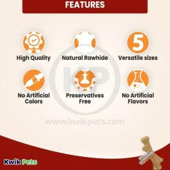 Loving Pets Pressed Rawhide Bone Dog Treat 8-in