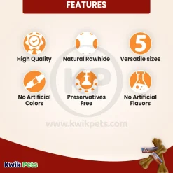 Loving Pets Pressed Rawhide Bone Dog Treat 4-in