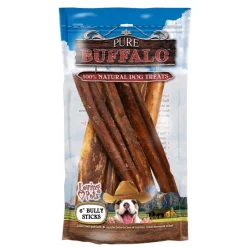 Loving Pets Pure Buffalo Bully Sticks Dog Treat 6-in 6 Count