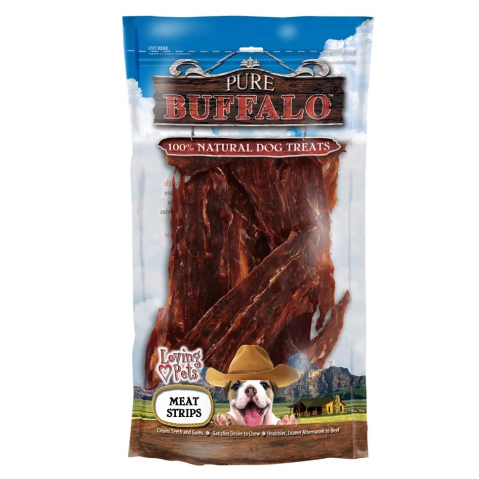 Loving Pets Pure Buffalo Meat Strips Dog Treat 3.5-oz
