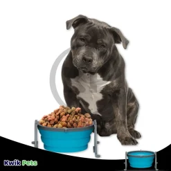 Loving Pets Travel Dog Bowl Blue Large